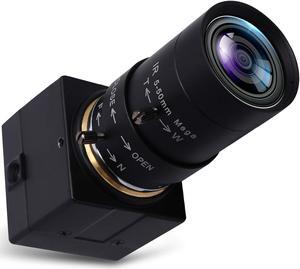 SVPRO 2MP USB Web Camera 5-50mm 10X Optical Zoom Lens CS Mount USB Camera 1080P HD CMOS Camera High Frame 100fps/60fps USB Computer Camera UVC Mini Cam OTG, Drive Free PC Webcam