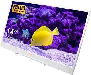 Orange Pi 14 Inch Portable Monitor, 1080P HD Resolution Dual Speakers Multi-Functional Interface IPS LED Backlight Display Panel Compatible with PS3/PS4/ PS5, X-Box, Switch, Pi 800