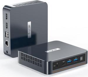 Trycoo WI-6 Mini PC,Intel Alder Lake N95(3.4 GHz) Mini Computer, 8GB RAM 256GB M.2 SSD,Support Triple 4K UHD/HD 2.0/LAN/Dual-Band WiFi for Home/Office