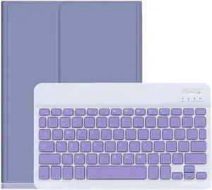 YEEHi 2022 New iPad Pro 12.9 inch 6th Generation Keyboard Case iPad 12.9" Pro 5th 4th 3rd Generation Cute Color Keyboard Detachable Bluetooth Keyboard Cover with Pencil Holder (Purple)