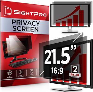 SightPro 21.5 Inch 16:9 [2 Pack] Computer Privacy Screen Filter for Monitor - Privacy Shield and Anti-Glare Protector