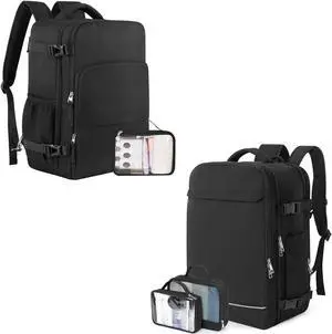 Sinaliy Backpack (Black & Black), Flight Approved Personal Item Travel Backpack, Carry On Backpack with Multi-Pockets, College Bag, Hiking Waterproof Backpack, Business Backpack with USB Charging Port Sinaliy Backpack (Black & Black), Flight Approved Personal Item Travel Backpack, Carry On Backpack with Multi-Pockets, College Bag, Hiking Waterproof Backpack, Business Backpack with USB Charging Port