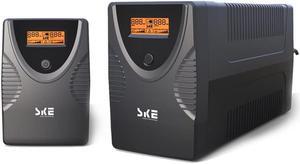 SKE UPS 850VA+1500VA Battery Backup Power Supply Surge Protector 480W+900W Set Intelligent UPS with LCD Uninterruptible Power Supply