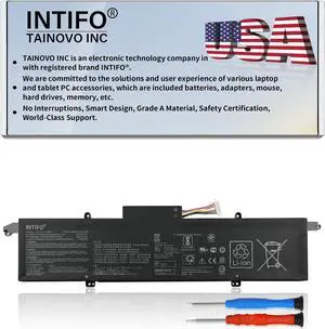INTIFO 76Wh C41N1908 Laptop Battery Compatible with Asus ROG Zephyrus G14 GA401 GA401I GA401IH GA401II GA401IU GA401IV GA401IV-BR9N6 GA401Q GA401QH GA401QM Notebook [15.4V 4940mAh 4-Cell]