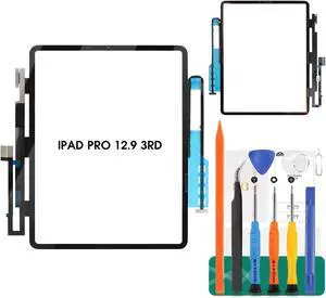 for iPad Pro 12.9 3rd Touch Screen Replacement for iPad Pro 12.9 2018 Digitizer Sensor A2014 Touch Digitizer Panel Glass Compatible with A1895 A1876 Repair Parts Kits(No LCD)
