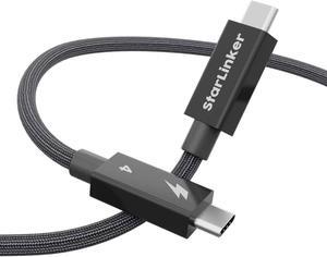 StarLinker Thunderbolt 4 Cable 40Gbps [10Ft 3M] Braided, PD Charging, High-Speed Data Transfer & 8K@60Hz 4K@144Hz, USB C for Thunderbolt 3, USB4, MacBook Pro, iPad Pro, Docking, eGPU, Monitor, SSD