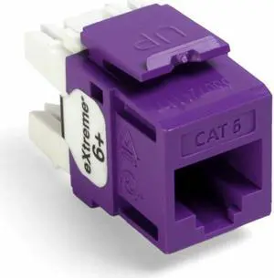 Leviton Extreme 6+ QuickPort Connector, CAT 6, 25-Pack, 61110-BP6, Purple