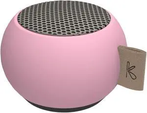 KREAFUNK aGO Mini Portable Bluetooth Speaker, Water Resistant (IPX5), Up to 12 Hours of Wireless Play, Stereo Sound, Wireless Speaker for Indoor and Outdoor (Pink)