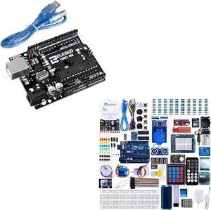 ELEGOO UNO R3 Board ATmega328P & ELEGOO UNO R3 Project Most Complete Starter Kit