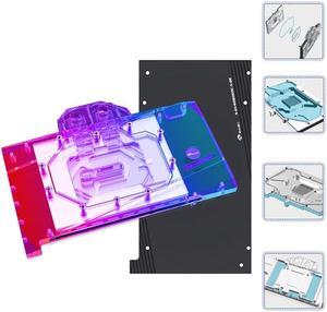 Bykski Copper GPU Water Cooling Block GPU Waterblock Graphics Card Water Cooling Block for Gigabyte GeForce RTX 4080 Eagle 16G (5V ARGB RBW Aura Effect LED Lights GPU Block with Backplate)