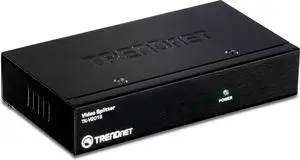 TRENDnet 2-Port Stackable Video Splitter, Video Resolution up to 1920 x 1440, Cascade up to 3 Units, Support VGA, SVGA, Multisync Display, TK-V201S