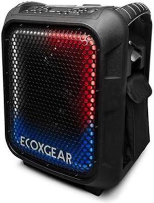 ECOXGEAR: EcoBoulder Ultra - 121dB Loud Rugged Bluetooth 5.1 Speaker, IP67 Waterproof, drop and dustproof with Party Lights, 50+ hours runtime, it even floats - Black
