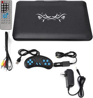 13.9inch HD Portable DVD Player, MP3/CD/TV Player with Swivel Screen Built-in Rechargeable Battery Supported Secure Digital Memory Card and USB Direct Play (US Plug 110-240V)