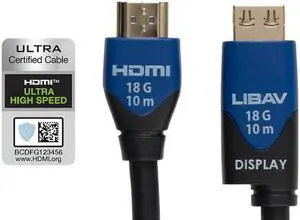 Liberty Halo 18G Commercial Grade in-Wall Rated Series High Speed HDMI with Ethernet Cables Supports 4K60 4:4:4, eARC, All HDCP Levels 20 Meter. Active and Directional. Digital Signage