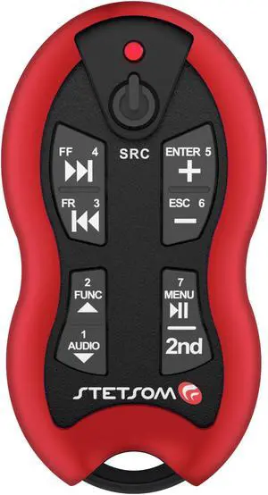 Stetsom SX2 - Universal Remote Control, Infrared, Long Range (1640 ft), 16 Functions, Learning Mode, Compatible with Car Audio Head Units, Home Devices and Video Equipment