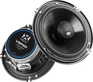 NVX(r) VSP60 6" Premium Car Speakers, 600W Max, 200W RMS, 2-Way 6 inch Coaxial w/ 1" Silk Dome Tweeters & Built-in X-Overs, Easy to Install in Cars/Trucks/Doors (Pair)