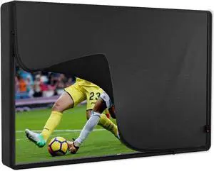 iBirdie Outdoor TV Cover 40 to 43 inch Waterproof, Cover Size 39.5''W x 25''H, Weatherproof, with Zipper for Outside Flat Screen 40 to 43 inch TV, Black, 600D Thick Fabric Protector