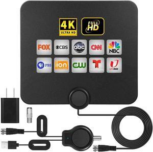 Upgraded Amplified HD Digital TV Antenna Long 350+ Miles Range - Support 4K 1080p for VIZIO Tv Model OLED55-H1 - Indoor Smart Switch Amplifier Signal Booster - Extra Long HDTV Cable/AC Adapter.