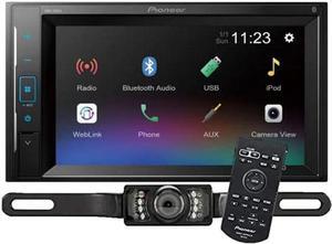 Pioneer DMH-240EX Digital Multimedia Receiver (Does not Play Discs) Bundled with + (1) Remote Control + (1) License Plate Style Backup Camera