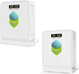 UMI 1200W 1600W Step Down Voltage 220v to 110v Converter, Heavy Duty Power Converter 220V to 110V, Good Transformer for Overseas, Step Down Converter 220V to 110V - US to Europe Voltage Converter