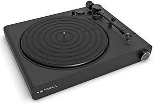 Victrola Stream Onyx Turntable - 33-1/3 & 45 RPM Vinyl Record Player, Works with Sonos Wirelessly, High Precision Magnetic Cartridge, Semi-Automatic, Multiple Connections, Black Matte Finish