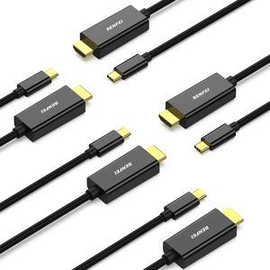 BENFEI 5 Pack USB C to HDMI 6 Feet Cable, USB Type-C to HDMI Cable, Thunderbolt 3/4 Compatible with iPhone 15 Pro/Max, MacBook Pro/Air 2023, iPad Pro