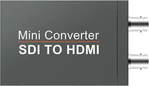 Wiistar SDI to HDMI Converter, Mini SDI to HDMI Audio Video Converter Adaptr Support 3G-SDI, HD-SDI, SD-SDI with SDI Loopout for Camera HDTV