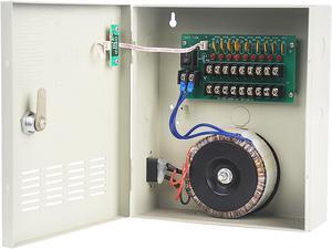ENS Power Supply Box - 24V AC Output, 110V -240V AC Input - PTC Resettable Fuse- Regulated and Filtered - Surge Protected (9CH 10A)