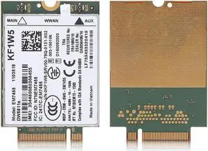 Wireless EM7455 for Dell DW5811e 3P10Y Qualcomm 4G LTE WWAN NGFF Card Module, LTE Support (North America / EMEA) -B1 (2100 MHz), B2 (1900 MHz), B3 (1800 MHz), B4 (1700 MHz AWS), B7 (800 MHz-DD)