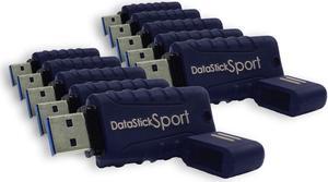 Centon Electronics MP Essential USB 3.2 Gen1 DataStick Sport Flash Drive, 8 GB, 10 USB Flash Drives, 10 Bulk Pack, Navy Blue