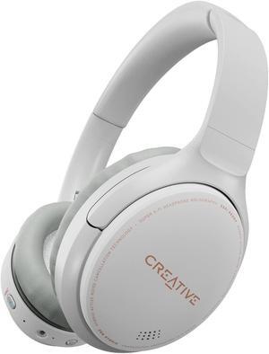 Creative Zen Hybrid (White) Wireless Over-ear Headphones with Hybrid Active Noise Cancellation, Ambient Mode, Up to 27 Hours (ANC On), Bluetooth 5.0, AAC, Built-in Mic, Foldable