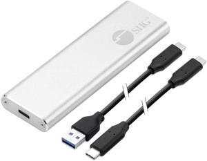 SIIG USB C Nvme SSD Portable Enclosure, 10Gbps USB 3.1 Gen 2 to NVMe SSD, M.2 PCIe Nvme SSD Adapter Enclosure - Support Windows/Mac OS (JU-SA0W11-S1)