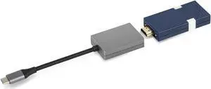GloryKylin GKCast Transmitter, 2-in-1 Interface Adapter, Supports HDMI and USB C Devices. (Grey - Transmitter)