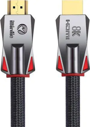 iBirdie Fiber Optic HDMI 2.1 Cable 50 Feet 16 Metre, Directional Active Cord 8K 60hz, 4K 120hz, 4K 144hz, HDCP 2.3, Ultra High Speed Compatible for Apple-TV Dolby-Vision-Atmos PS5 4070 4080