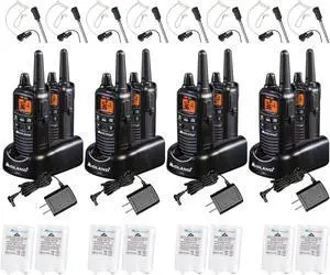 Midland LXT600BBX4 FRS Business Bundle Black 8 Pack with headsets