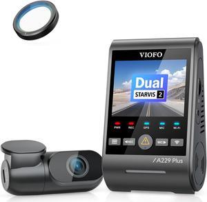 [(Bundle: VIOFO A229 Plus 2CH + CPL)]  VIOFO A229 Plus Dash Cam with Dual STARVIS 2 Sensors, 2 Channel HDR, 1440P+1440P Front and Rear