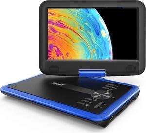 ieGeek 11.5" Portable DVD Player with SD Card/USB Port, 5 Hour Rechargeable Battery, 9.5" Eye-Protective Screen, Support AV-in/Out, Region Free, Blue