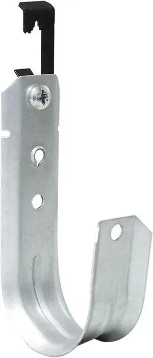 Abeicy 20 Packs 2" Heavy Duty Cable Support J Hooks with Bat Wing Clips for Hanging Cables Management to Ceiling Grid Wire & Threaded Rod