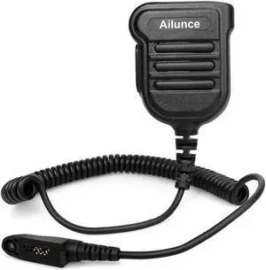 Ailunce Retevis RT29 HD1 Shoulder Speaker Microphone,Original Compatible with RT29 HD1 RT48 NR30 HD1 HA1G RB23 RT47 RT47V RB46 Motorola GP328 Plus GP344 Walkie Talkie, IP55 Waterproof mic (1 Pack)
