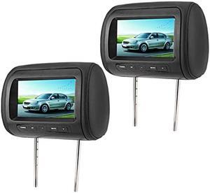2pcs 7 in Control Headrest LCD Video Monitor MP5 Display Black Dvd Player for Car,Car Tvs for Back for Seat 2 Set,Car Tv Headrest Monitor,Tv
