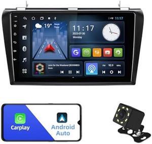 Android 10 Double Din Car Stereo for Mazda 3 2004-2009 with 9 Inch TouchScreen Radio Built-in Wireless Carplay/Android Auto/GPS/Bluetooth/FM/AUX-in/Steering Wheel Control Backup Camera 2+32G