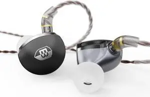 BASN MTPro in Ear Monitors, 14.5mm Planar HiFi IEM Headphones with CNC Process and 4-Core Litz OCC Single-Crystal Copper Cable for Musicians(Rich Black)