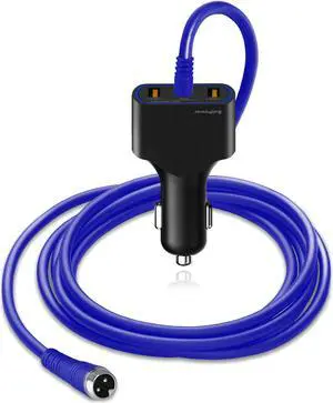 BatPower 120W ProK Electric Reel Battery Car Charger BP-FK08B BP-FK16B Electric Fishing Battery ProK Car Charger Vehicle Charger DC 12v-24v Auto Power Supply Adapter with 6.6Ft/2M Power Cord