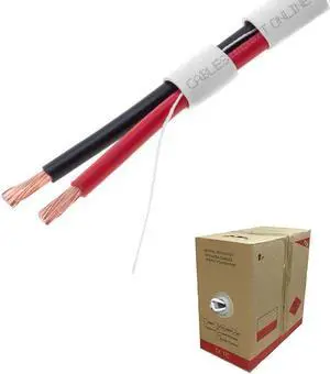 250FT Speaker Wire 18AWG 18/2 CL2 in Wall OFC Oxygen-Free Copper Bulk Audio Cable 2 Conductors (250ft, 18/2)