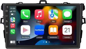 Android 12 [2GB+32GB] Car Radio Compatible for Toyota Corolla 2006-2012, 9 Inch Touch Screen Wireless Carplay Android Auto Stereo with GPS/FM/WiFi/USB SWC