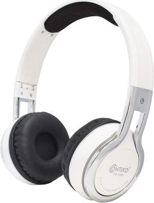 Contixo KB-2600 Wireless Headphones for Kids - Kids Proof 85dB with Volume Limiting - Built-in Microphone - SD Card Slot - Bluetooth Headphones for iPhone/iPad/Smartphones/Laptop/PC (White)
