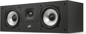 Polk Monitor XT30 Compact Center Channel Speaker - Hi-Res Audio Certified, Dolby Atmos & DTS:X Compatible, 1" Terylene Tweeter & Dual 5.25" Dynamically Balanced Woofer, Midnight Black