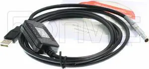 Eonvic Original GEV189 Data Transfer Cable for Lei-ca Total Station Digital Level Instrument 0B 5 Pin to USB