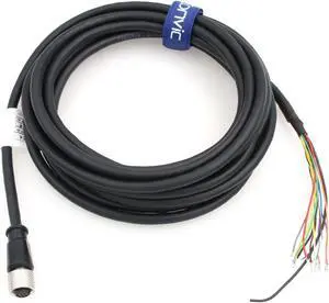Eonvic CCBL-05-01 DataMan 260 Reader Serial Cable IO Power Cord for Cognex Camera M12 12 Pin Female Cable Connector to Flying Leads (5M)