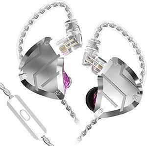 FEDAI CCA C10 PRO in-Ear Earphones, 4BA+1DD in Ear Monitor Hybrid HiFi Stereo Noise Isolating IEM Wired Earphones/Earbuds/Headphones with Detachable Cable CPin (with Mic, Purple)